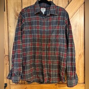 L.L. Bean Men’s Slimfit Button Down Plaid Flannel Shirt - Size Medium